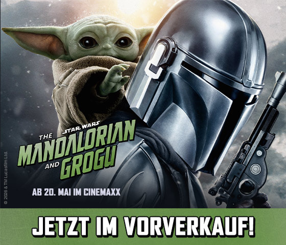 Star Wars endlich wieder im Kind. Jetzt im Vorverkauf! Ab 20. Mai im Cinemaxx. Werbung für den Ticket-Vorverkauf mit Star-Wars-Motiv. © 2026 & TM Lucasfilm Ltd.