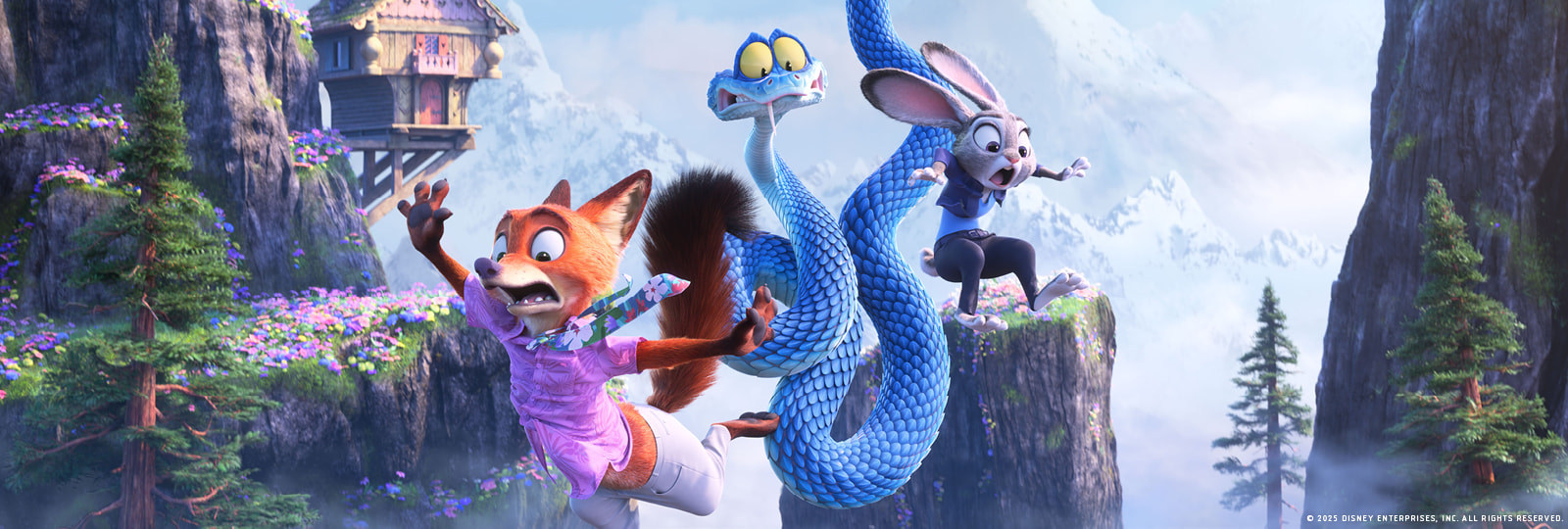 Zoomania 2, die Tiere aus Zoomania fliegen durch die Lüfte.