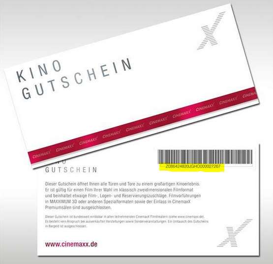 CinemaxX Gutschein Code